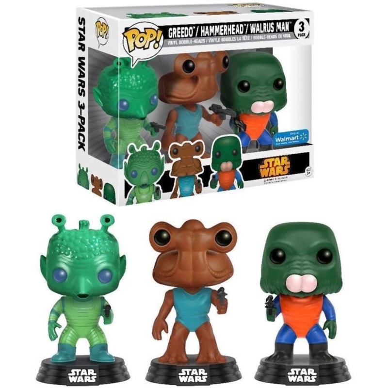 Funko Pop! Star Wars Greedo / Hammerhead / Walrus Man 3 Pack Walmart Exclusive (BOX-WARE)