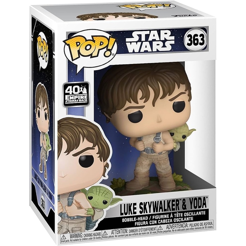 Funko Pop! Star Wars Luke Skywalker & Yoda 363 + Free Protector