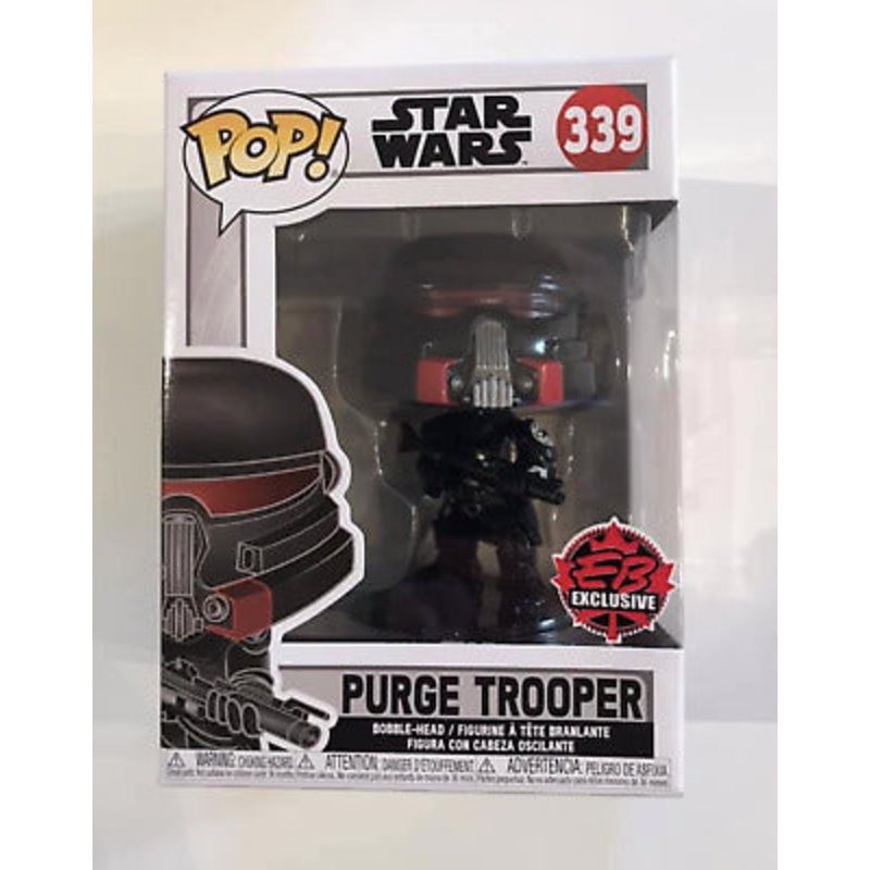 Funko Pop! Star Wars Purge Trooper 339 EB Exclusive (small box tear) + Pop Protector