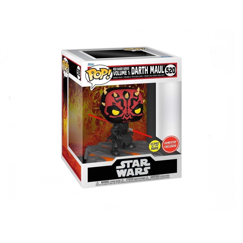 Funko Pop! Star Wars Red Saber Series Volume 1: Darth Maul 520 GITD GameStop Exclusive 6-Inch Figure