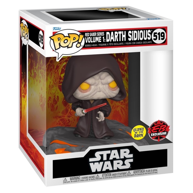 Funko Pop! Star Wars Red Saber Series Volume 1: Darth Sidious 519 GITD EB Exclusive