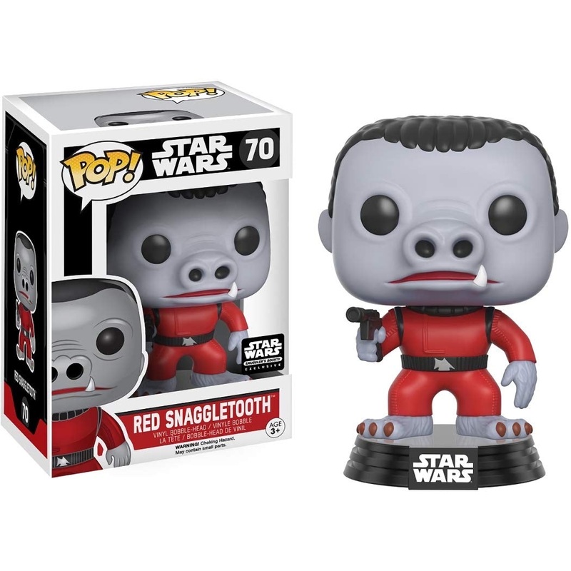 Funko Pop! Star Wars Red Snaggletooth 70 Star Wars Smugglers Bounty Exclusive + Free Protector (VAULTED)
