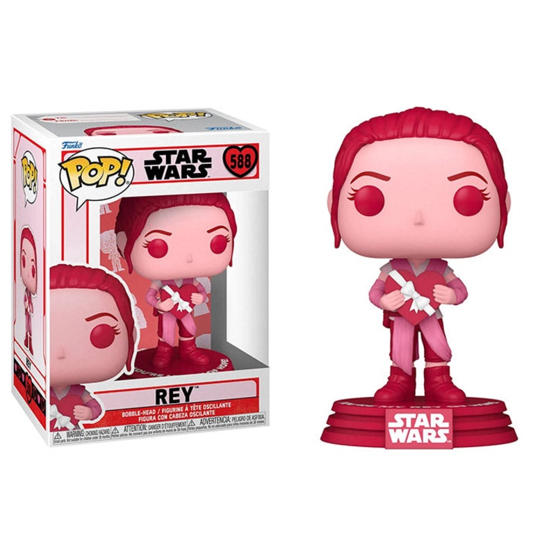 Funko Pop! Star Wars Valentines Edition Rey 588 + Free Protector