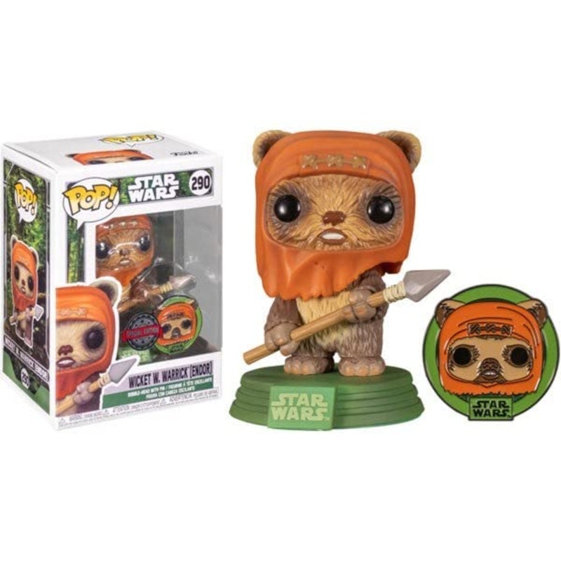 Funko Pop! Star Wars Wicket W. Warrick (Endor) 290 Special Edition + Free Protector