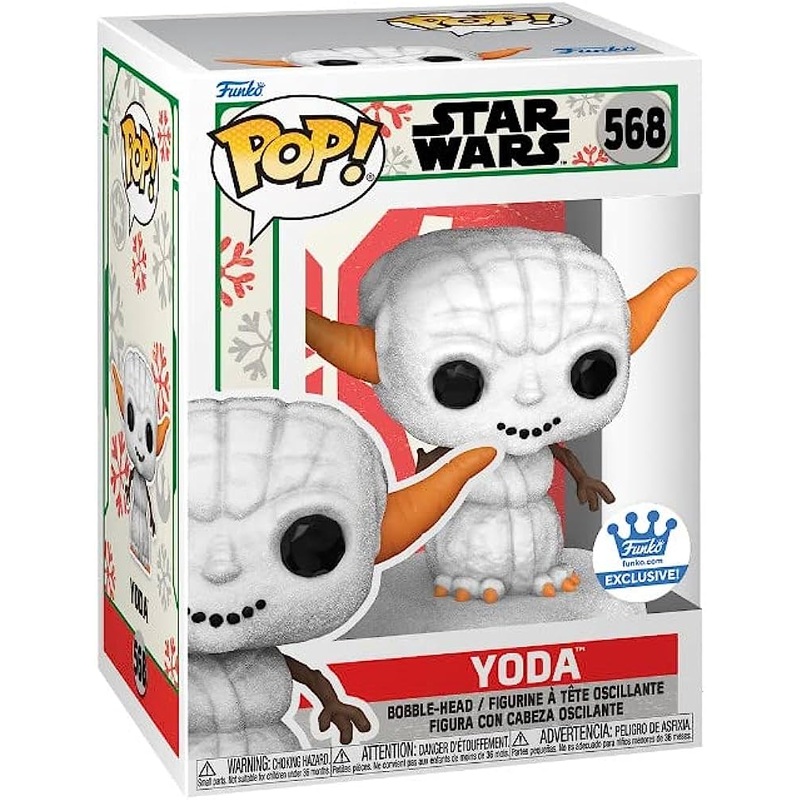 Funko POP! Star Wars Winter Edition: Yoda Snowman 568 Funko Shop Exclusive + Free Protector