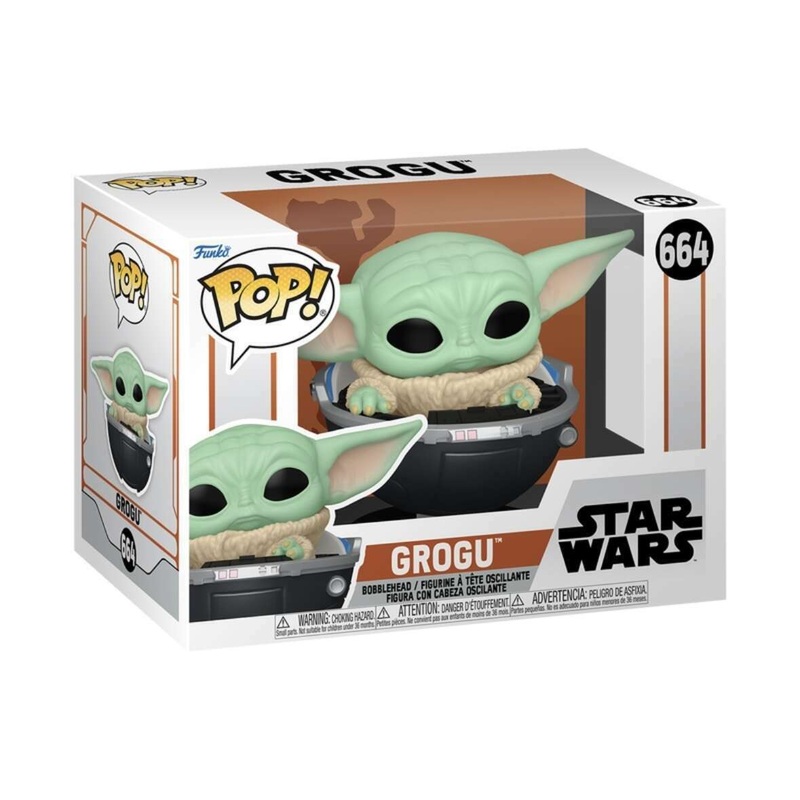 Funko PoP! 664 Grogu in Hover Pram Season 3 The Mandalorian + PoP Protector