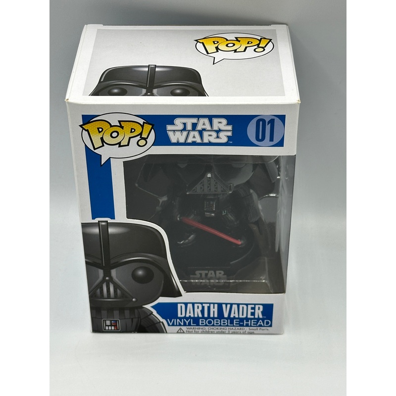 FUNKO POP Darth Vader 01 Star Wars WITH LARGE FONT Vaulted With PROTECTOR