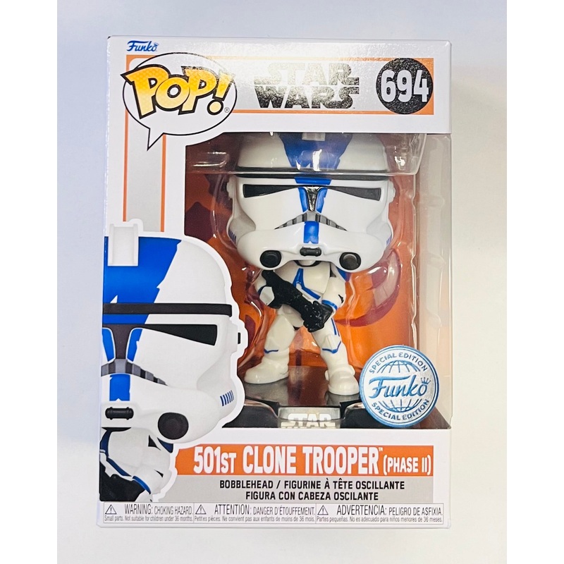 Funko Pop! Star Wars - 501st Clone Trooper (Phase II) 694 Funko Special Edition + Protector