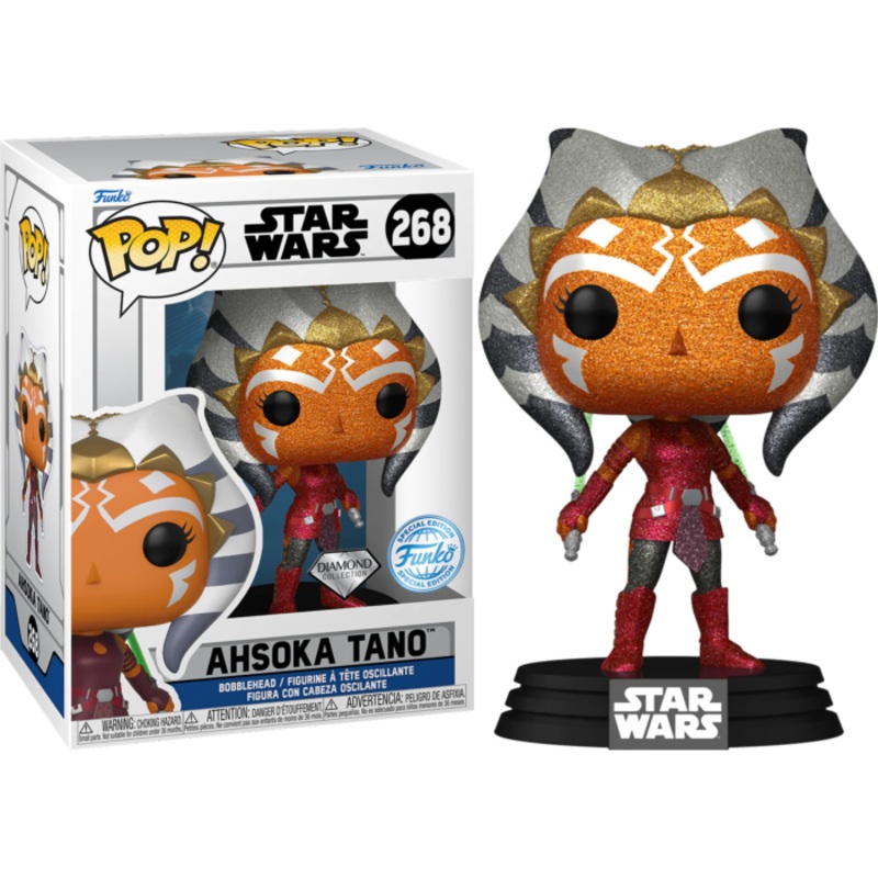 Funko Pop! Star Wars - Ahsoka Tano 268 Diamond Collection Funko Special Edition + Free Protector