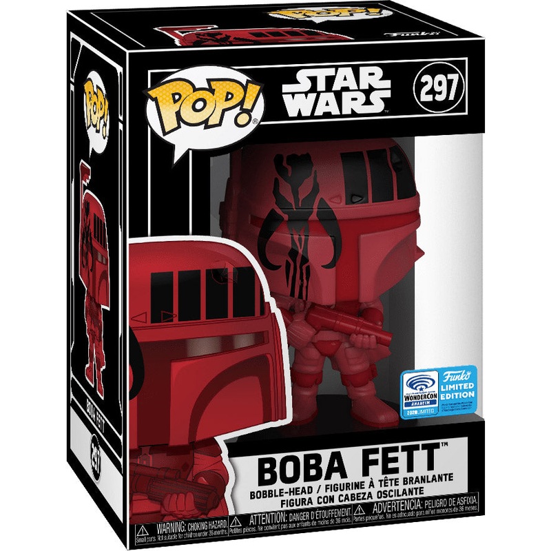 Funko Pop! Star Wars Boba Fett 297 Funko 2020 WonderCon Anaheim Exclusive + Free Hardstack Protector (slight box ware)