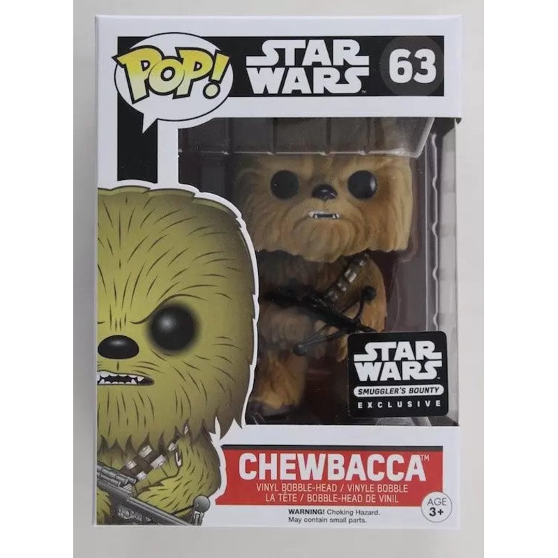 Funko Pop! Star Wars Chewbacca 63 Smugglers Bounty Exclusive + Pop Protector