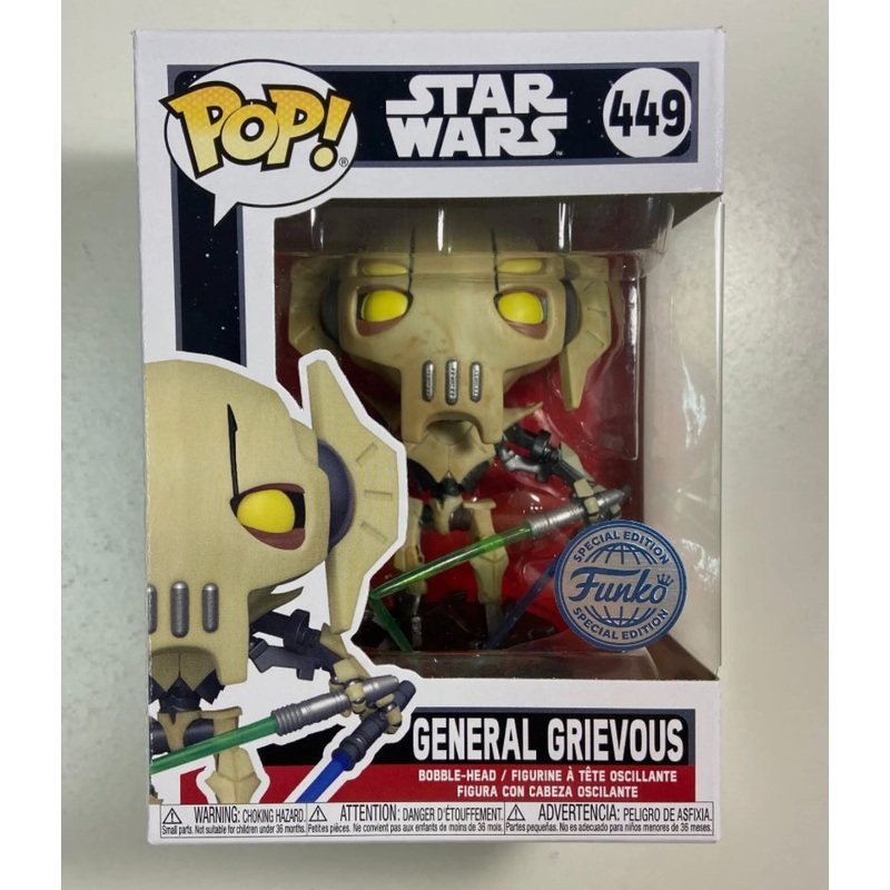 Funko Pop! Star Wars General Grievous 449 Funko Special Edition + Free Protector