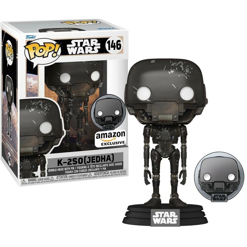 Funko Pop! Star Wars K-2SO (Jedha) 146 Amazon Exclusive + Free Protector