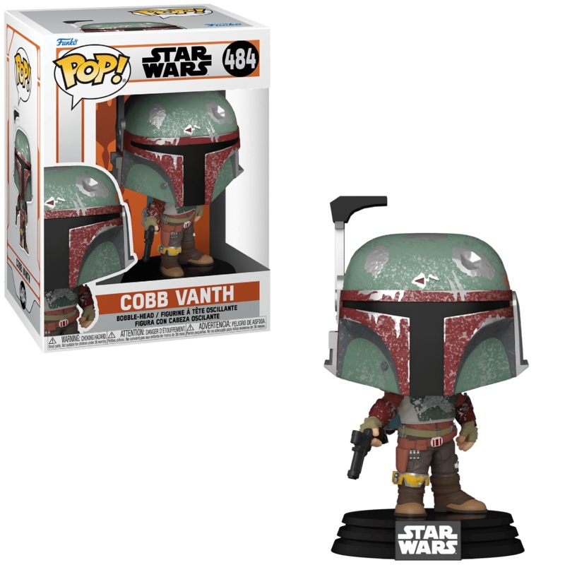 Funko Pop Star Wars Mandalorian Marshal Cobb Vanth #484 Vinyl Figure + PoP Protector