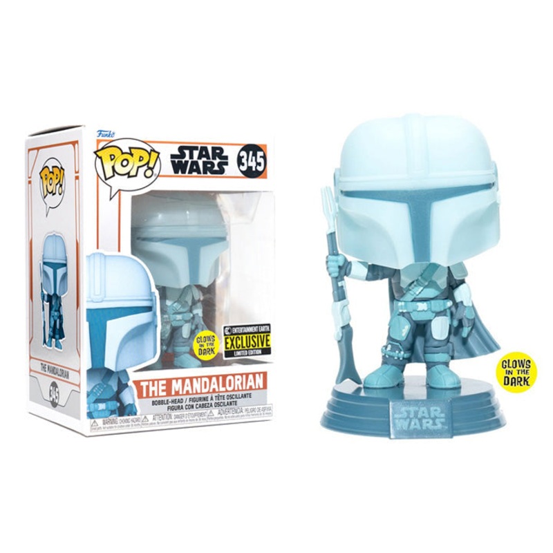 Funko Pop! Star Wars - The Mandalorian 345 Glows in the Dark EE Exclusive + Free Protector