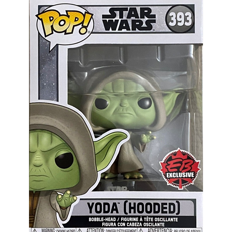 Funko Pop! Star Wars Yoda (Hooded) 393 EB Exclusive + Free Protector