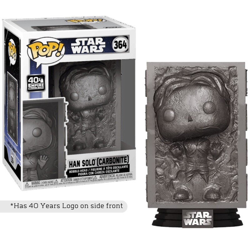 Funko Pop! Vinyl: Star Wars - Han Solo (Carbonite) (Logo On Side) #364 + PoP Protector