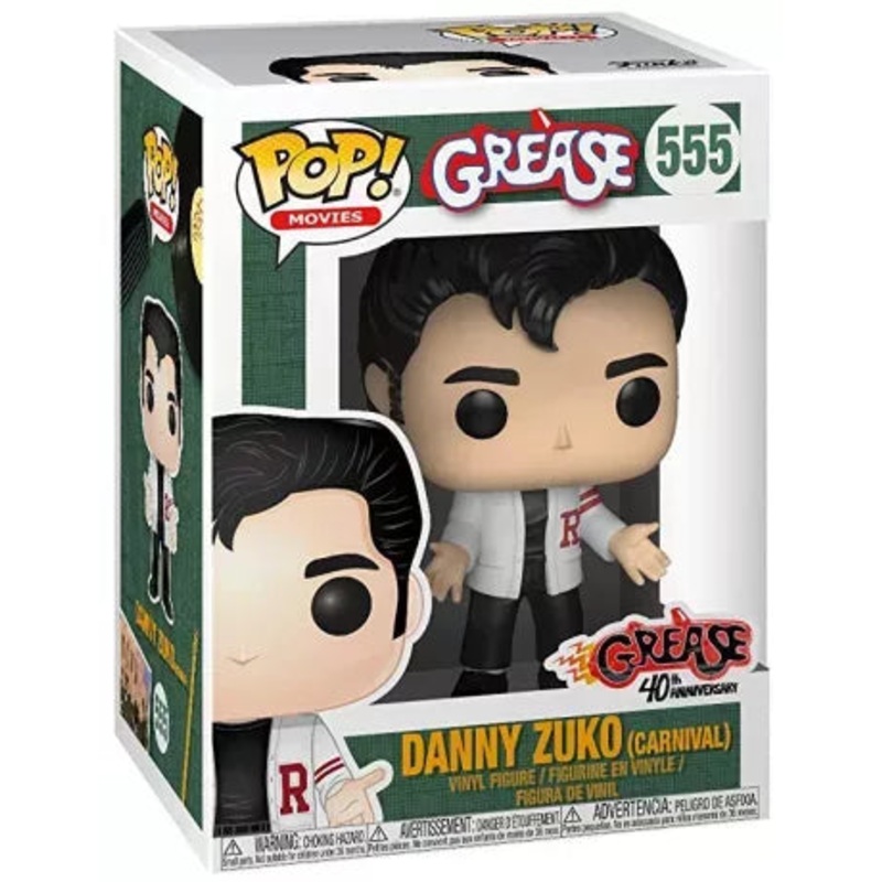 Funko Pop! - #555 - GREASE - Danny Zuko - Carnival Outfit with Protector Case