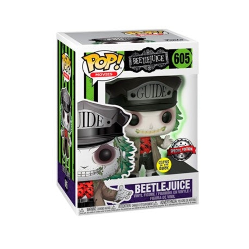 Funko Pop! Beetlejuice 605 Glows in the Dark Special Edition + Free Protector