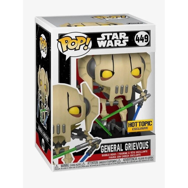 Funko Pop! Star Wars : General Grievous 449 Hot Topic Exclusive + Pop Protector