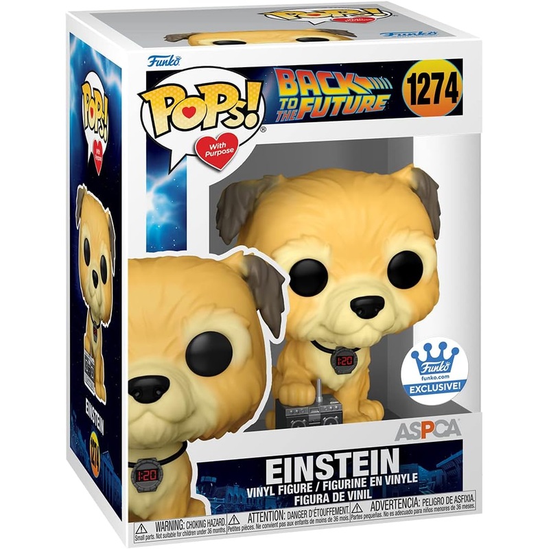 Funko Back to The Future Einstein The Dog (with Remote Control and Stopwatch) 1274 Exclusive + PoP Protector