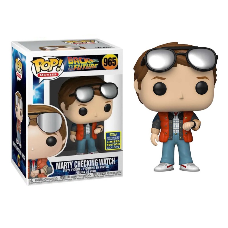 Funko Pop! Back to the Future Marty Checking Watch 965 Funko 2020 Summer Convention Exclusive + Free Protector