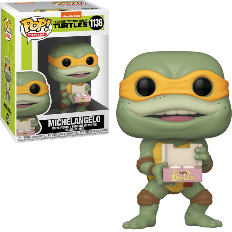Funko Pop Michelangelo #1136 Teenage Mutant Ninja Turtles Movies Vinyl Figure + PoP Protector
