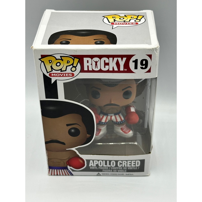 Funko Pop Movies Rocky Apollo Creed #19 Rare Authentic(Vaulted) Retired Shelf Wear + PoP Protector