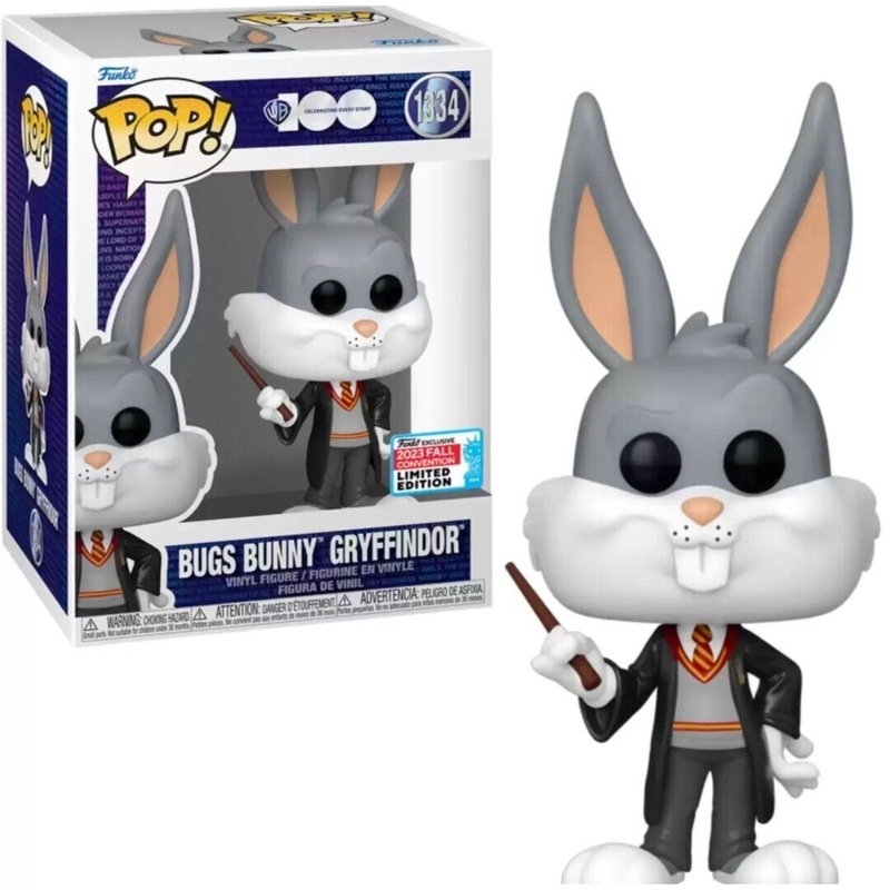 Funko Pop! Warner Bros Celebrating Every Story Bugs Bunny Gryffindor 1334 Funko 2023 Fall Convention Exclusive + Free Protector