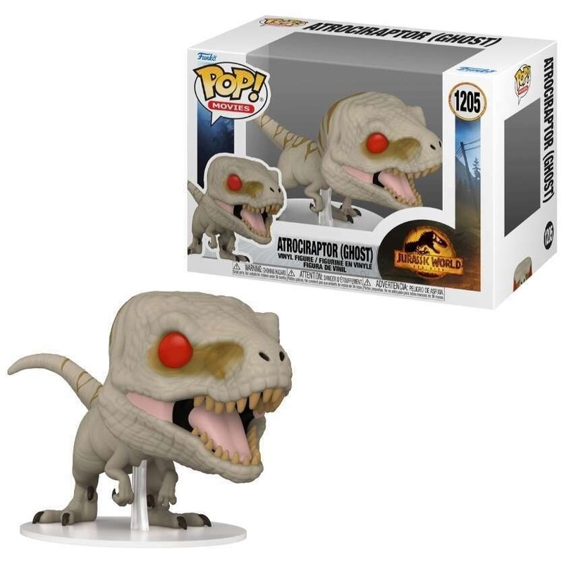 1205 Funko Pop! Movies: Jurassic World Dominion - Atrociraptor (Ghost) + PoP Protector
