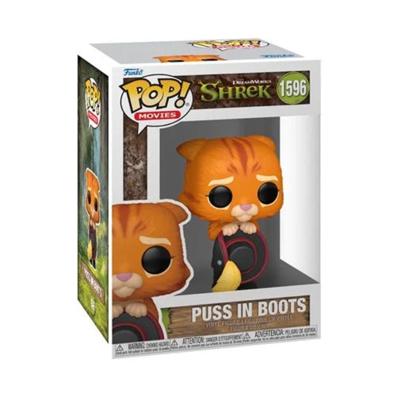 Shrek DreamWorks 30th Anniversary Puss in Boots with Hat Funko Pop!  #1596 + Pop Protector