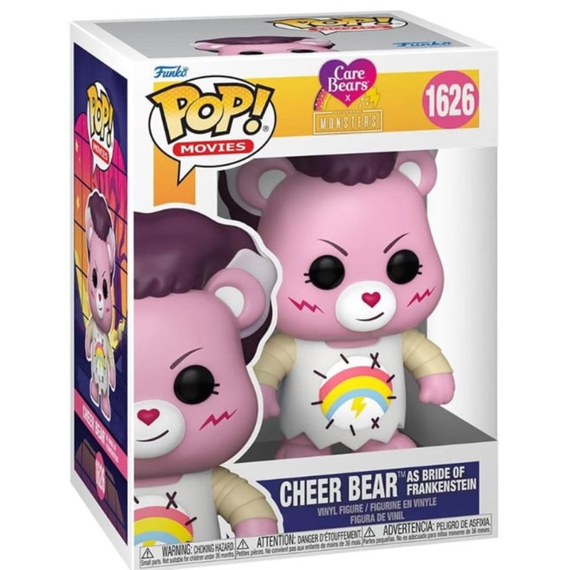 Funko Pop! Care Bears X Universal Monsters - Cheer Bear as Bride of Frankenstein 1626 + Free Protector
