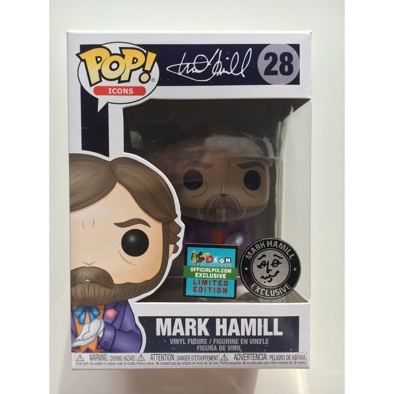 Funko Pop! Icons Mark Hamill Exclusive Joker Suit DesignerCon Exclusive Figure # 28 + Protector