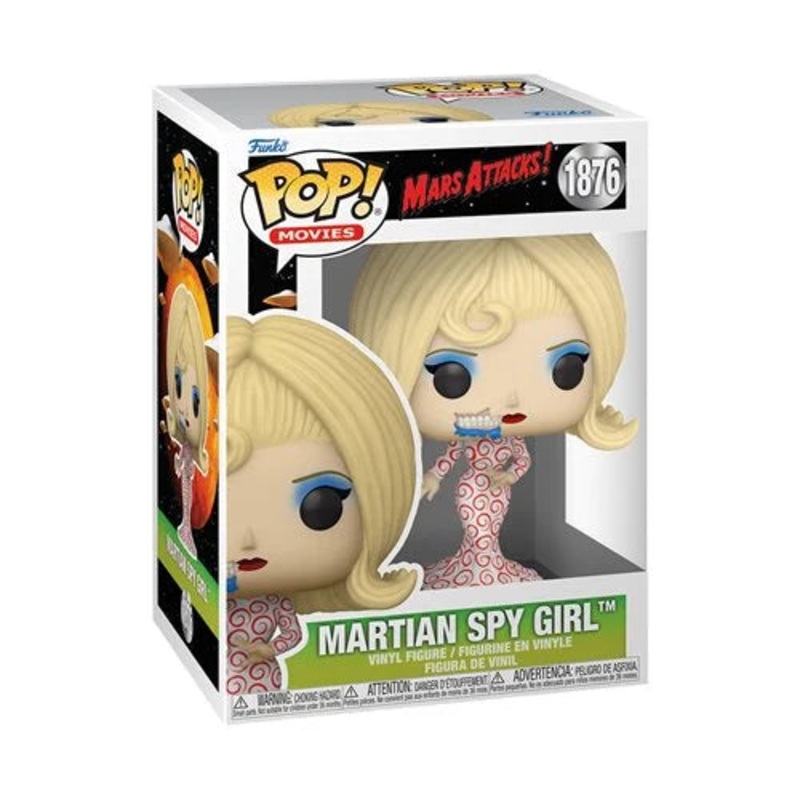 Mars Attacks Martian Spy Girl Funko Pop! Vinyl Figure #1876 + PoP Protector