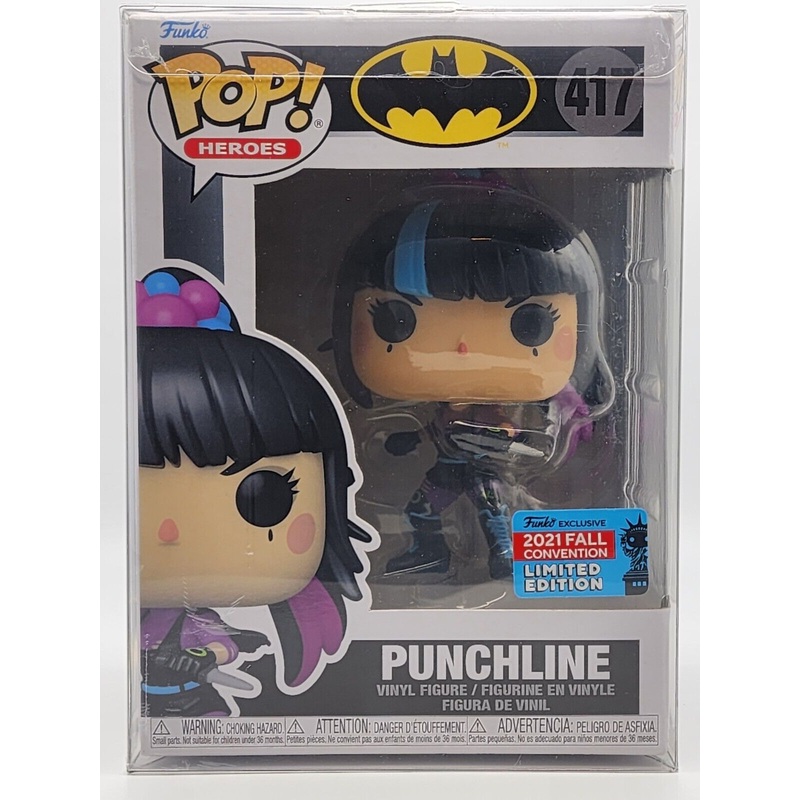 Batman Funko Pop Heroes Punchline 2021 Fall Convention Exclusive #417 DC COMICS HEROES + PoP Protector