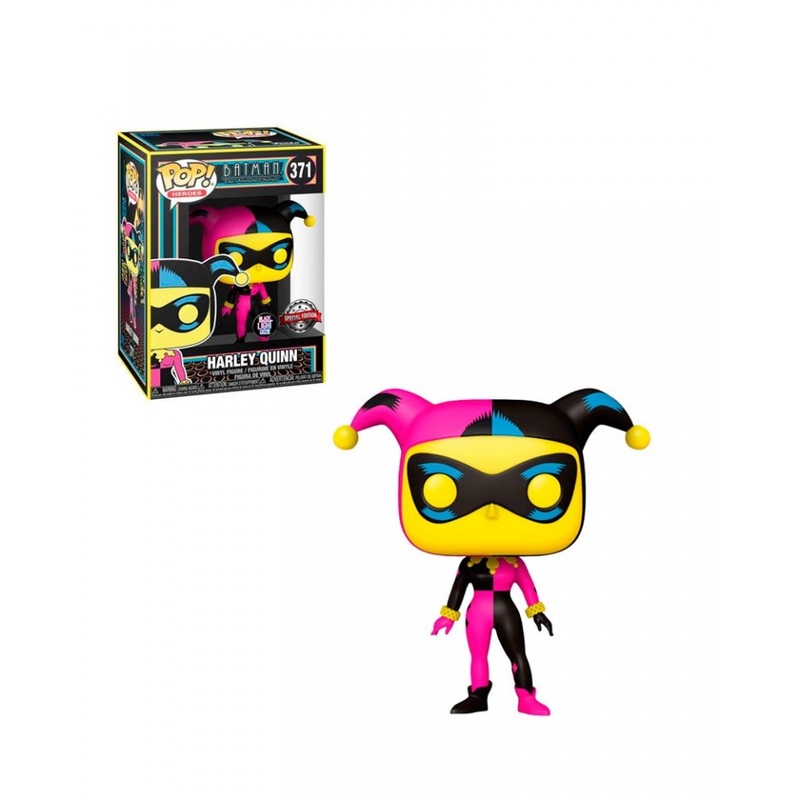 Funko POP! Batman The Animated Series Harley Quinn 371 Blacklight Glow Special Edition + PROTECTOR!