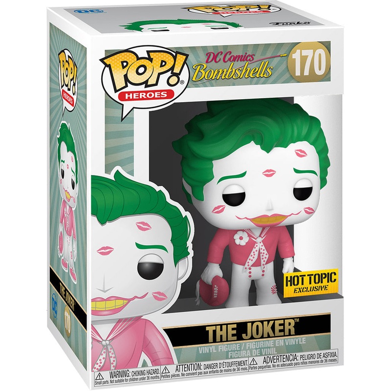 Funko Pop! DC Comics Bombshells - The Joker (Pink & White) 170 Hot Topic Exclusive (VAULTED) + Free Protector