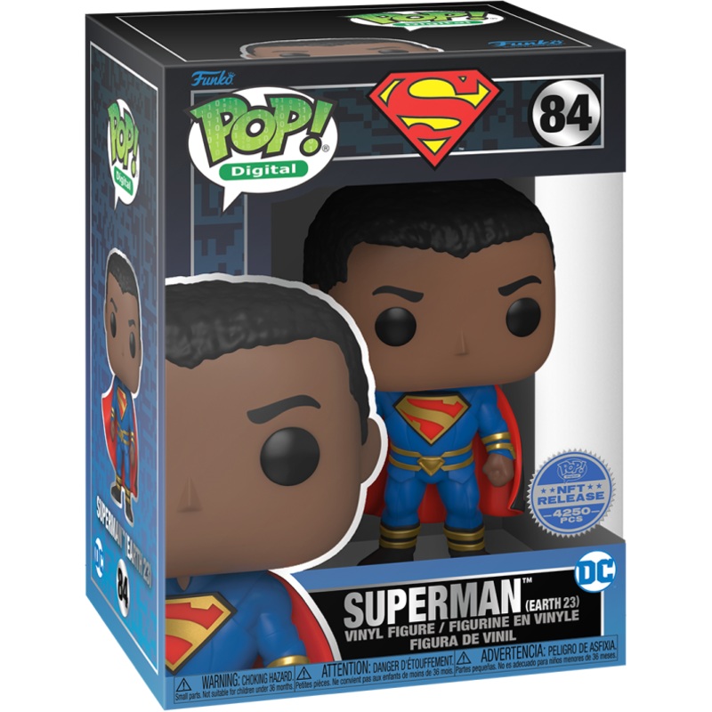 Funko Pop Digital 84 Superman Earth 23 Limited Edition 4250 NFT Exclusive With Protector