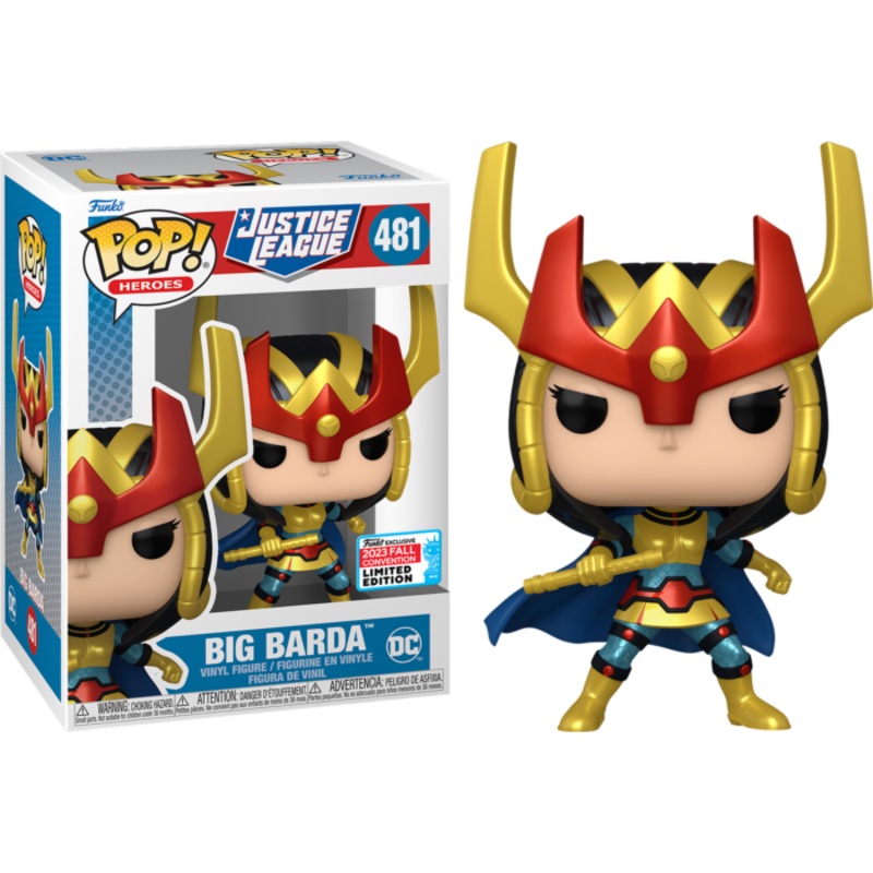 Funko Pop! Justice League Big Barda 481 Funko 2023 Fall Convention Exclusive + Free Protector
