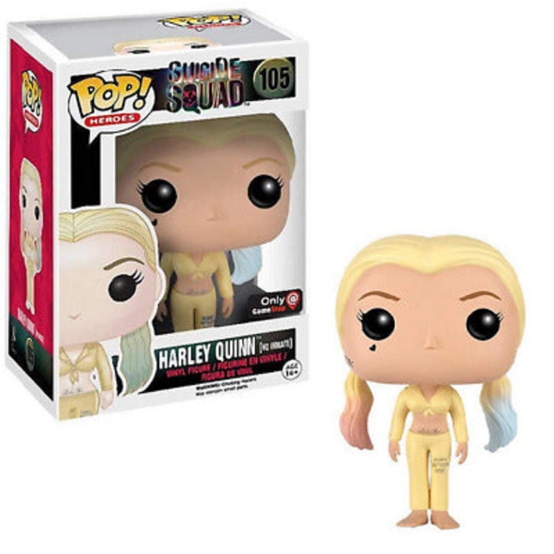 Funko Pop! Suicide Squad - Harley Quinn (HQ INMATE) 105 GameStop Exclusive (VAULTED) + Free Protector