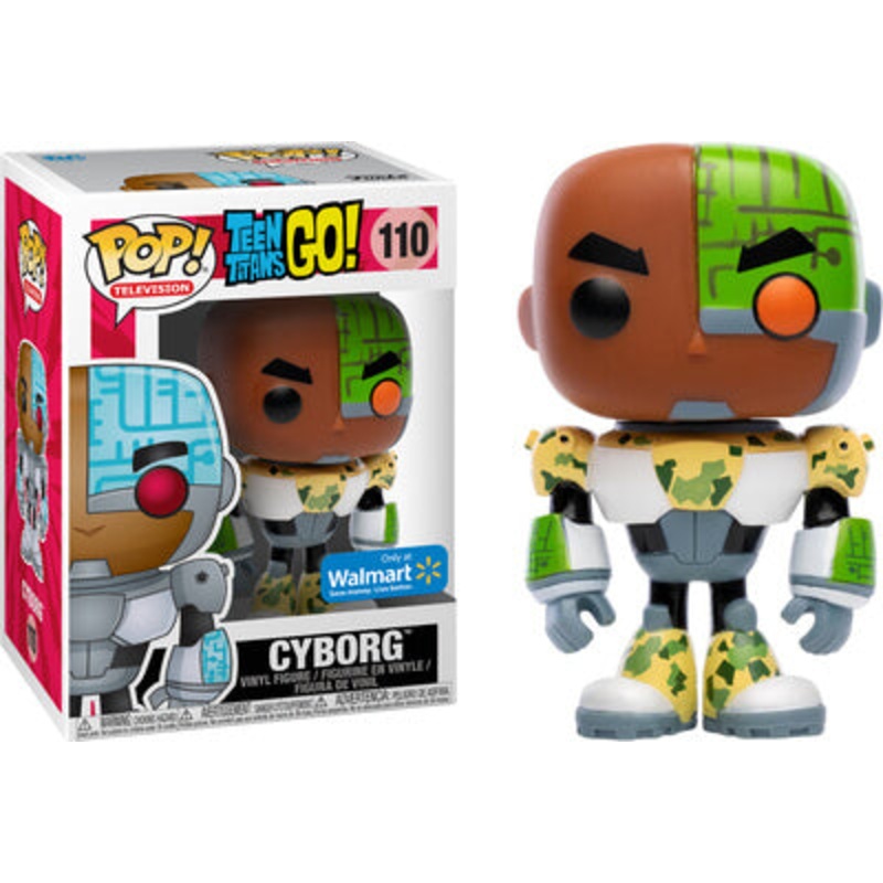 VAULTED Funko POP! Teen Titans GO! #110 CYBORG (Camo), Exclusive Walmart