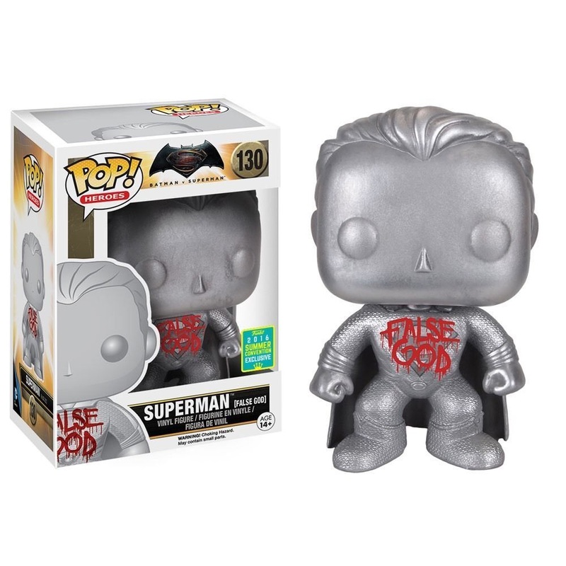 Funko Pop! Batman v Superman: Superman (False God) (Metallic) 130 Funko 2016 Summer Convention Exclusive (VAULTED) + Pop Protector