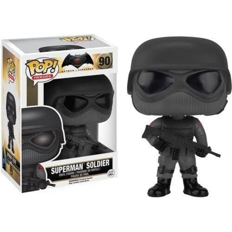 Funko Pop! DC Batman VS Superman : Superman Soldier 90 (VAULTED) + Pop Protector
