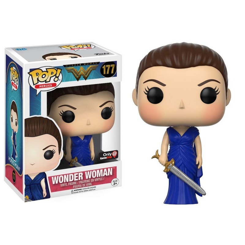 Funko Pop! Wonder Woman (Blue Dress) 177 GameStop Exclusive (VAULTED) + Pop Protector