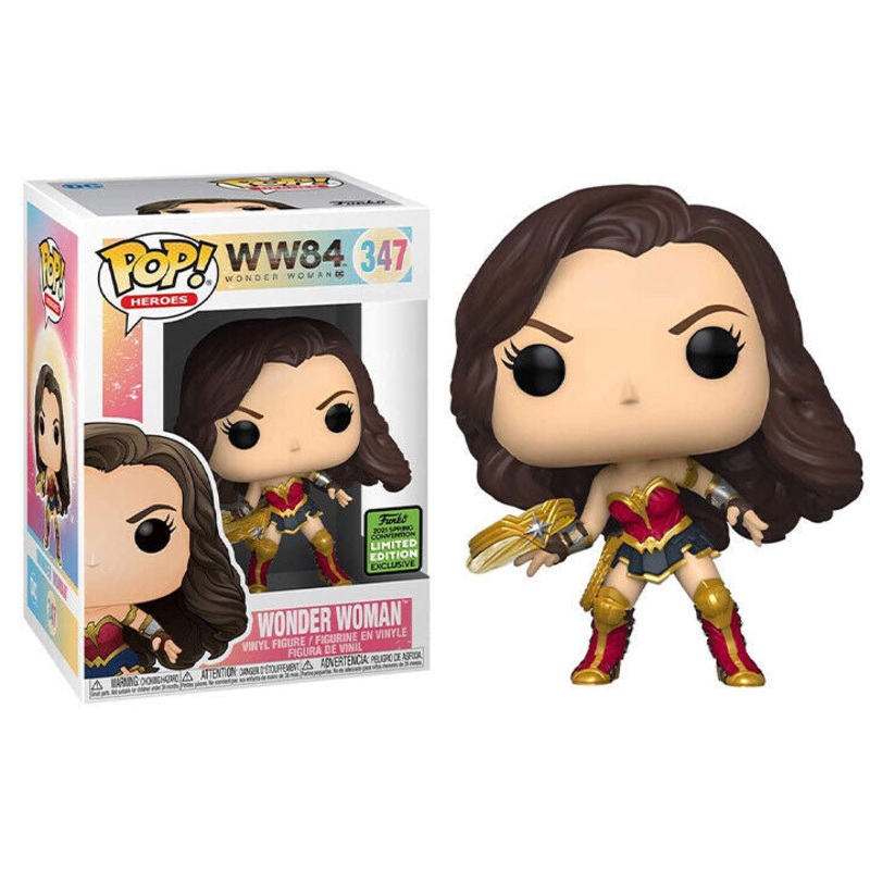 Funko Pop! WW84 Wonder Woman 347 Funko 2021 Spring Convention Exclusive (VAULTED) + Pop Protector