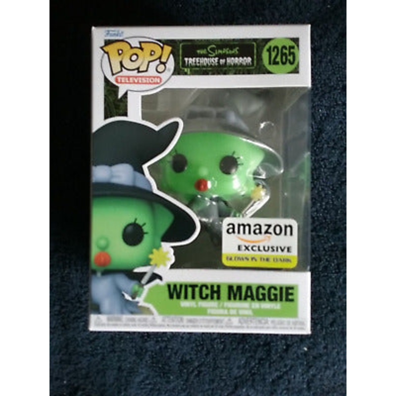 Funko Pop! Amazon Exclusive The Simpsons WITCH MAGGIE #1265 Glow in the Dark