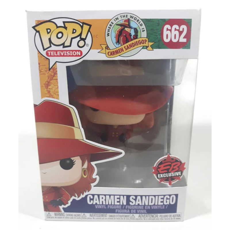 Funko Pop! Where In The World Is Carmen SanDiego? - Carmen SanDiego (Translucent) 662 EB Exclusive + Free Protector (VAULTED)