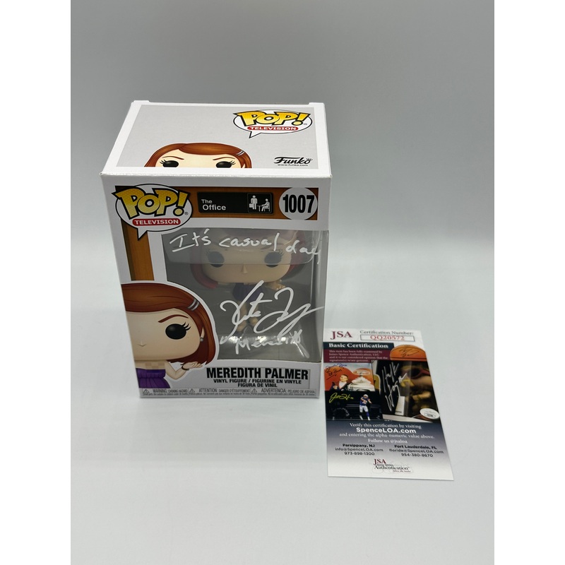 Kate Flannery Signed Autographed Casual Friday  Meredith Palmer 1007 The Office funko PoP! Television JSA certified + Protector