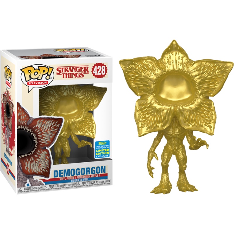 428 Funko PoP! Television Stranger Things Demogorgon (Gold) 2019 Summer Convention Exclusive + PoP Protector