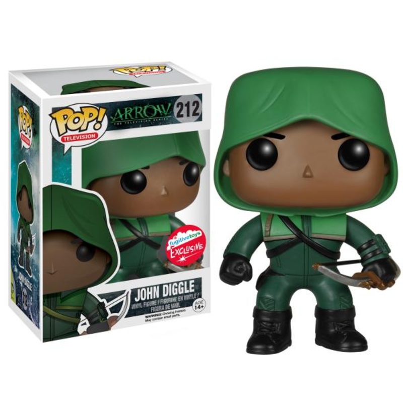 Funko Pop! Arrow The Television Series John Diggle 212 Fugitive Toys Exclusive + Free Protector (VAULTED)
